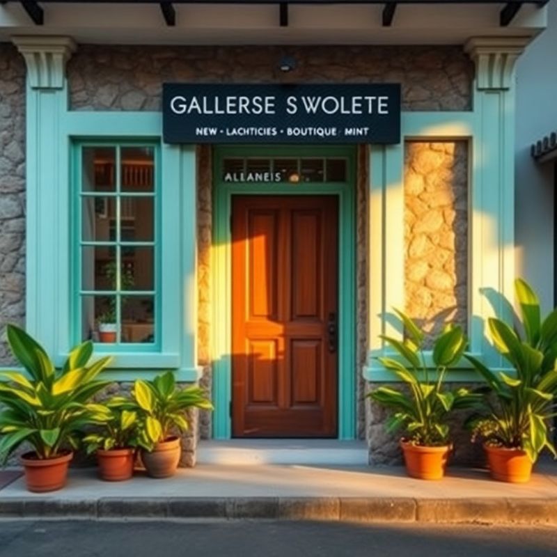 Fachada de la oficina boutique de Estudio de Granada en Alajuela con puerta de madera verde menta
