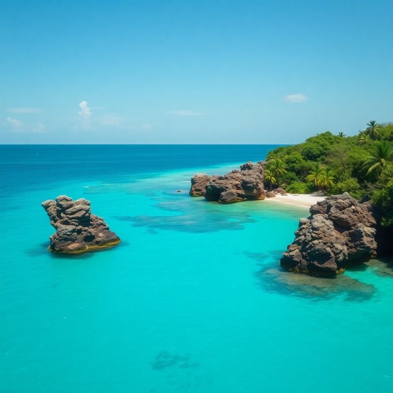 Costa Caribe Sur con agua turquesa sobre arrecife de coral