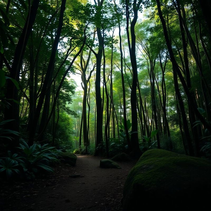 Sendero del bosque primario en la península de Osa